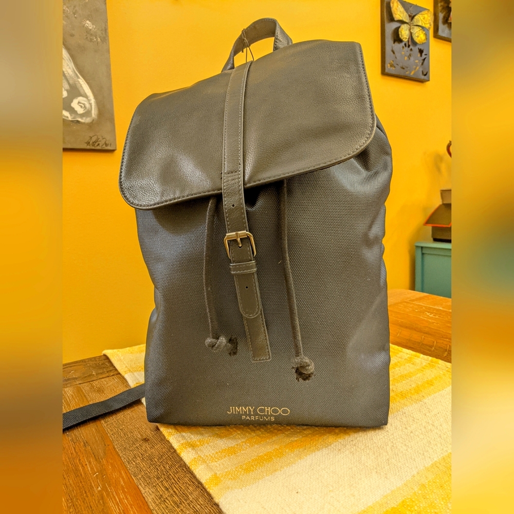Jimmy Choo Perfumes Navy and Black Backpack NWT